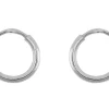 Sterling Silver 8.0mm Hinged Sleeper Hoops, Pack Of 2