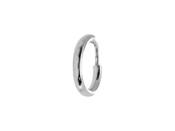 Sterling Silver 8.0mm Hinged Sleeper Hoops, Pack Of 2