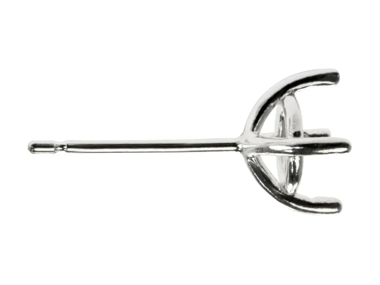 Sterling Silver 5mm Martini Claw Earrings Pack of 10