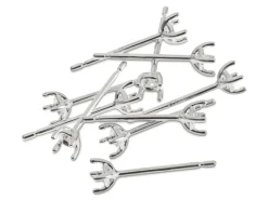 Sterling Silver 3mm Martini Claw Earrings Pack of 10