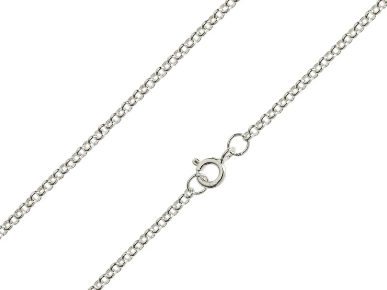 Sterling Silver 2.2mm Mini Round Belcher Chain 18"/45cm Unhallmarked