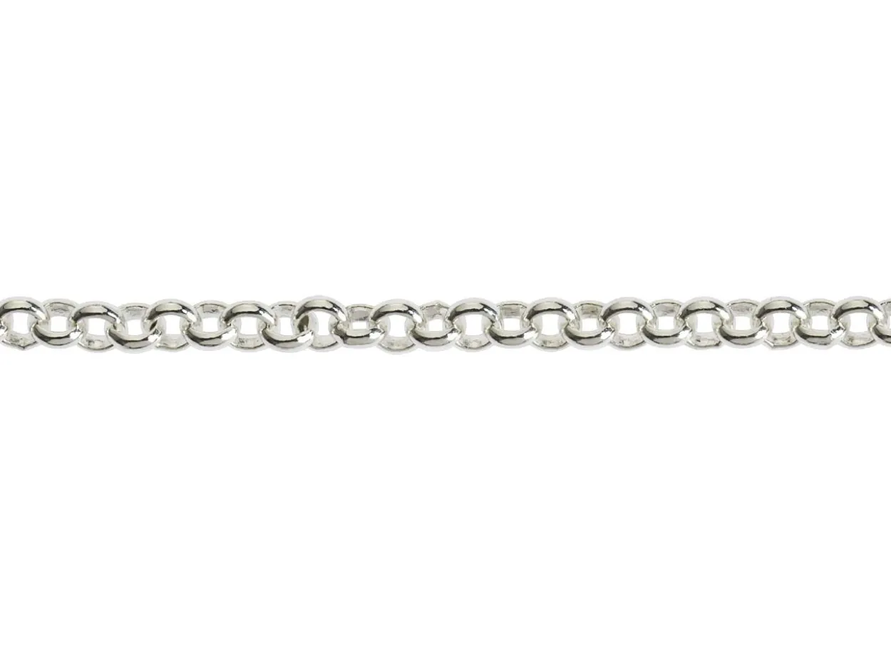 Sterling Silver 2.2mm Mini Round Belcher Chain 18"/45cm Unhallmarked
