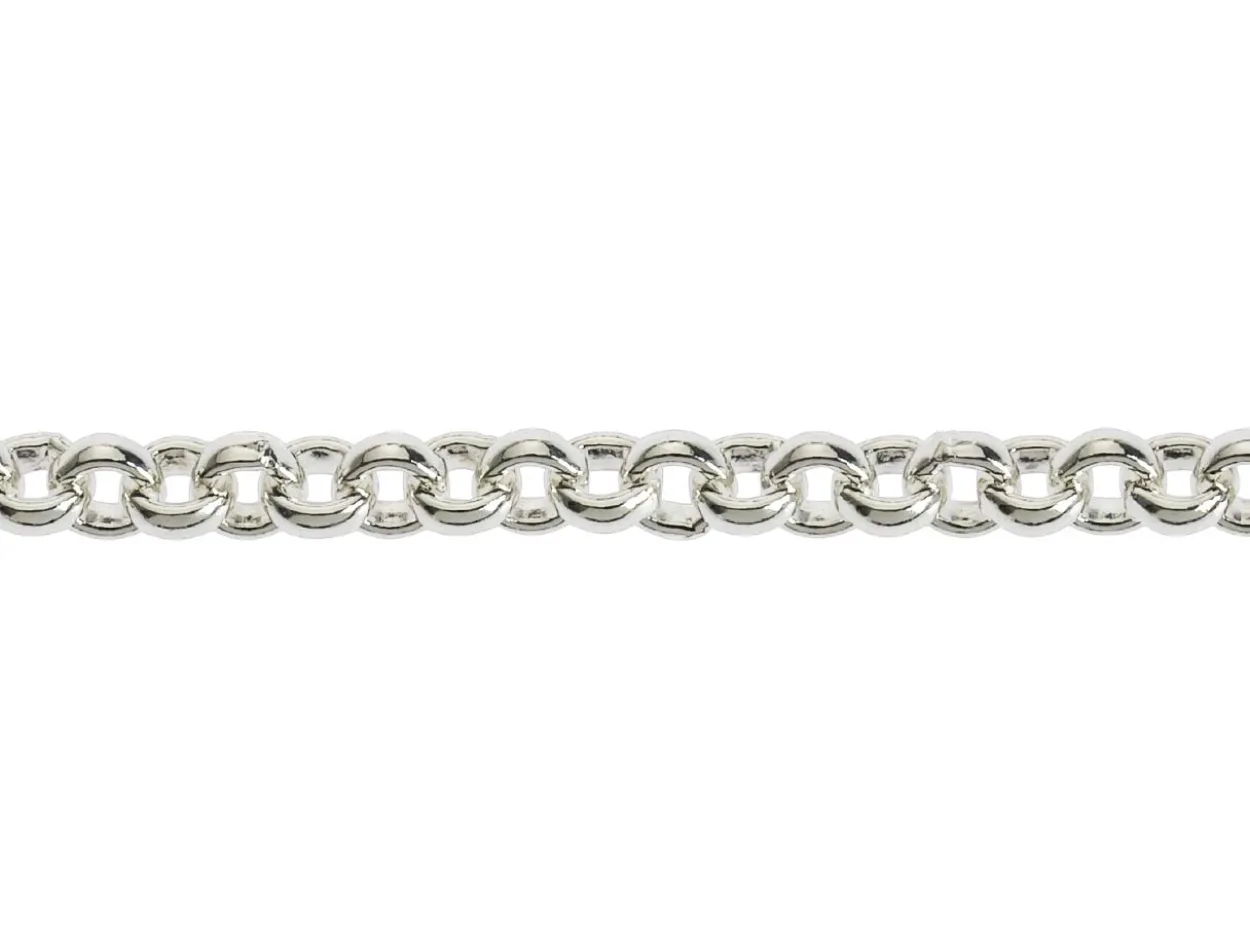 Sterling Silver 2.7mm Mini Round Belcher Chain 18"/45cm Hallmarked