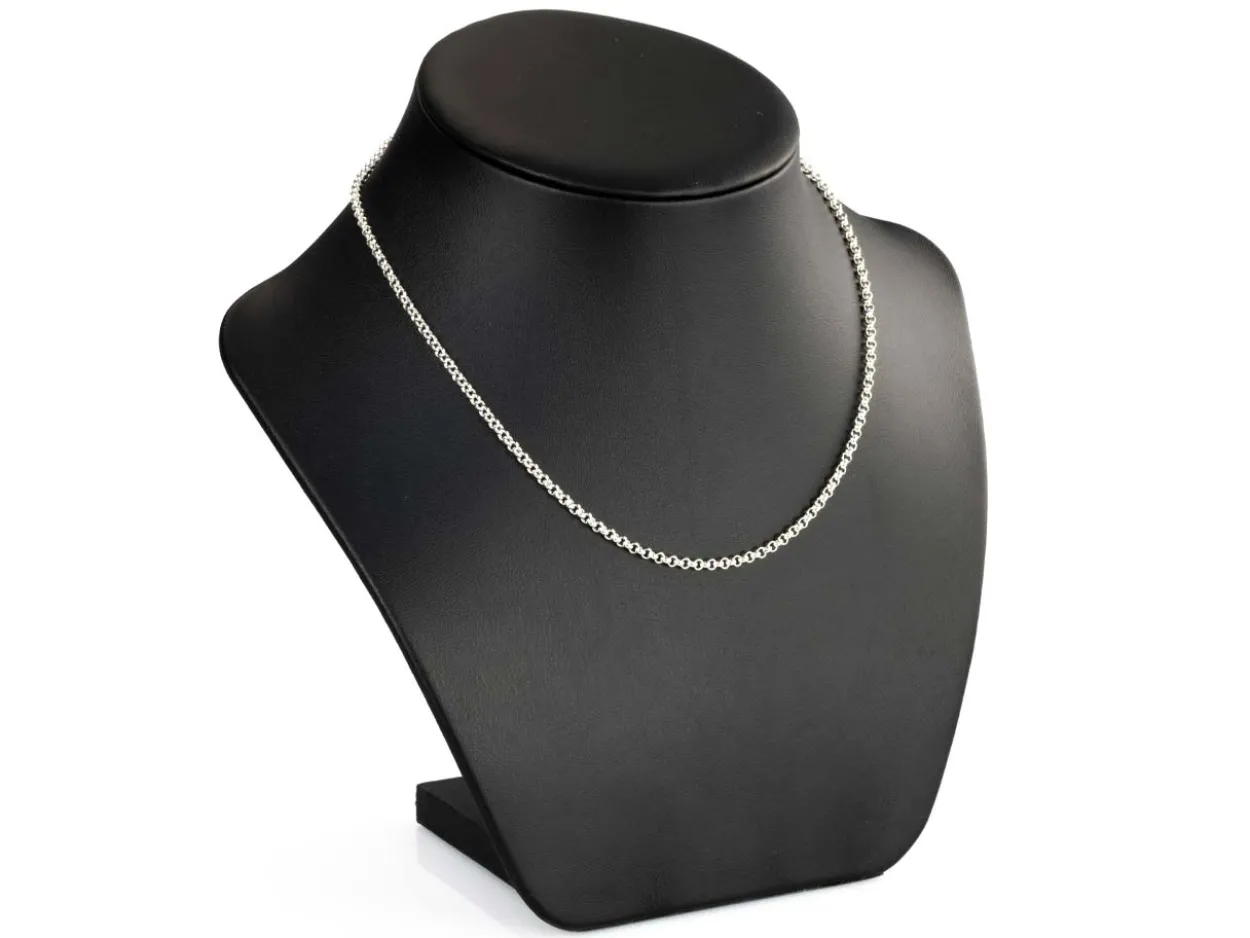 Sterling Silver 2.7mm Mini Round Belcher Chain 18"/45cm Hallmarked