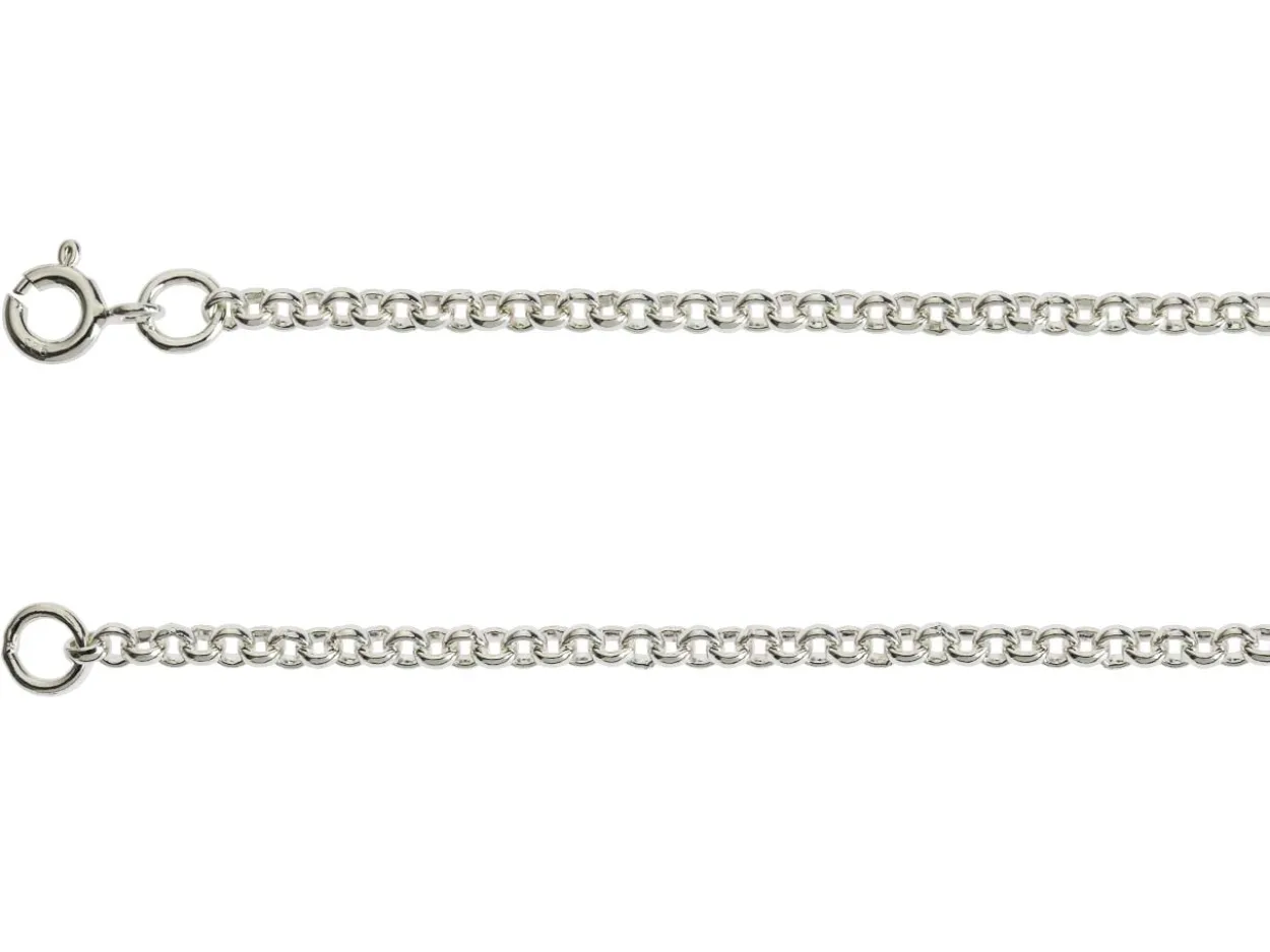 Sterling Silver 2.7mm Mini Round Belcher Chain 16"/40cm Unhallmarked