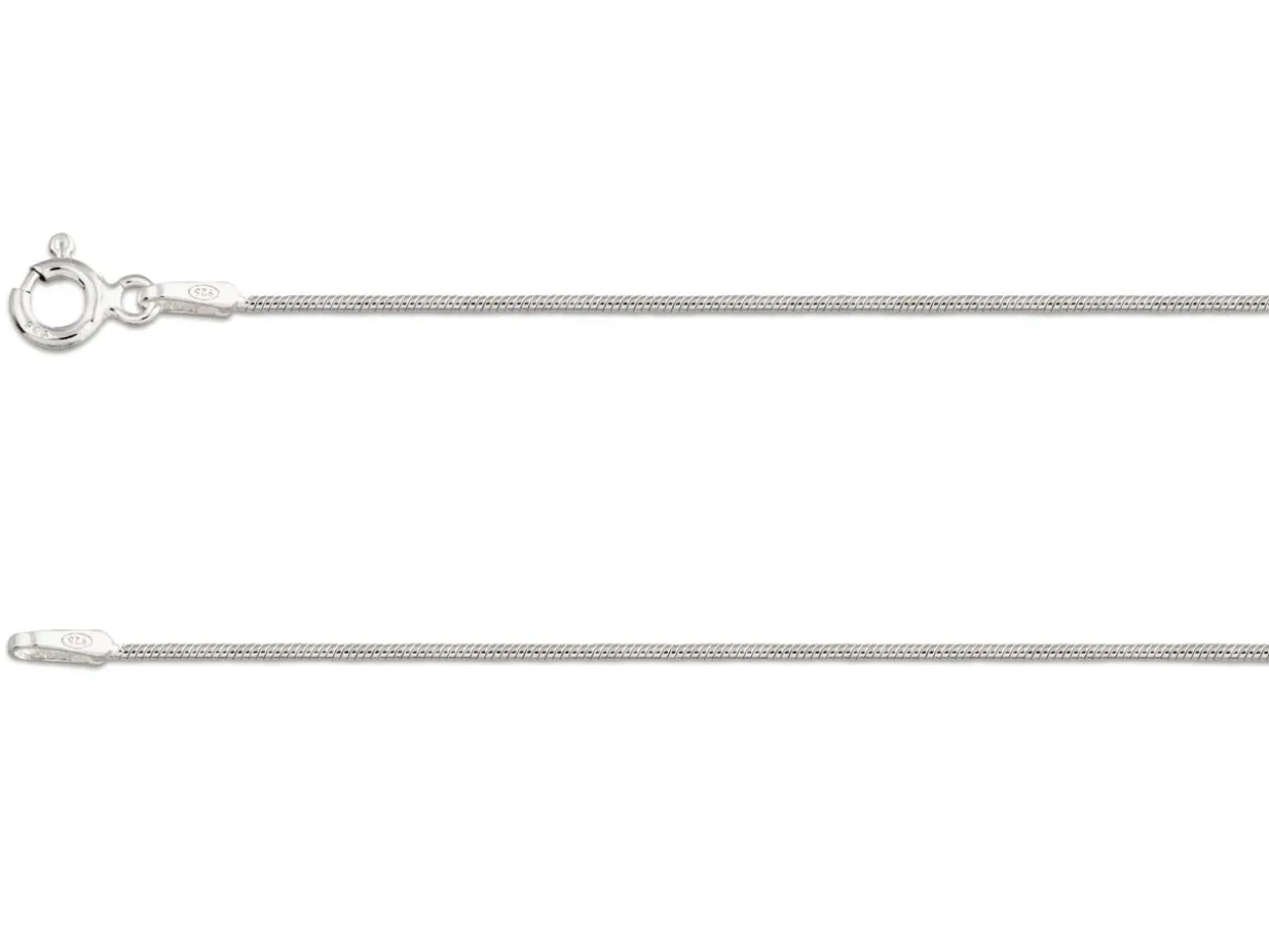 Sterling Silver 0.9mm Mini Round Snake Chain 20"/50cm Unhallmarked 100% Recycled Silver
