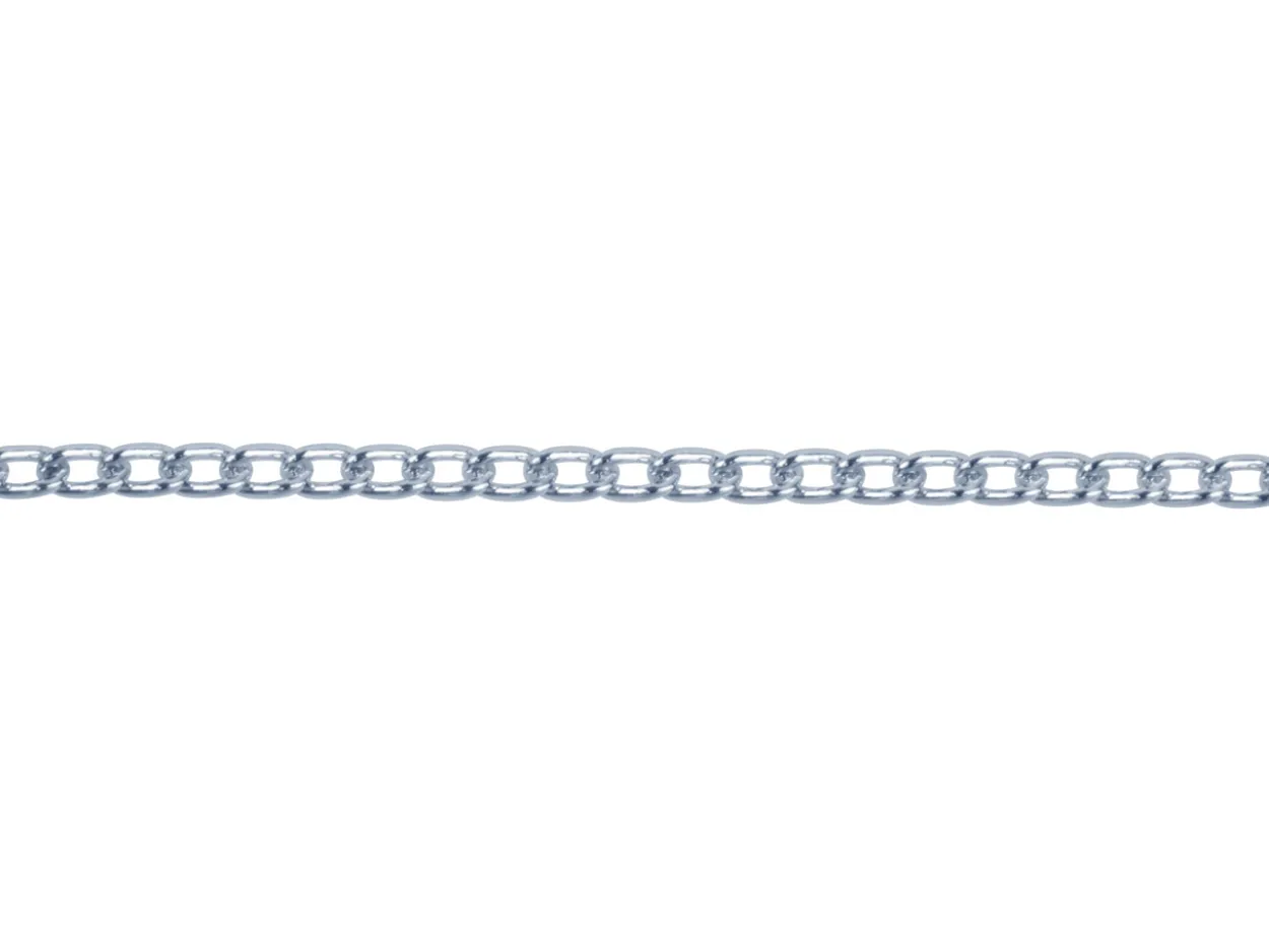 Sterling Silver 1.6mm Open Round Curb Chain Loose Unhallmarked 100% Recycled Silver