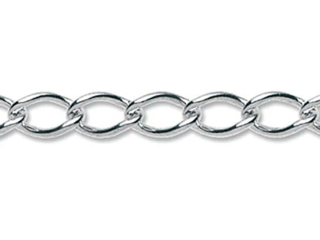 Sterling Silver 5.3mm Open Round Curb Chain Loose Unhallmarked