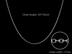 Sterling Silver 1.7mm Oval Belcher Chain 20