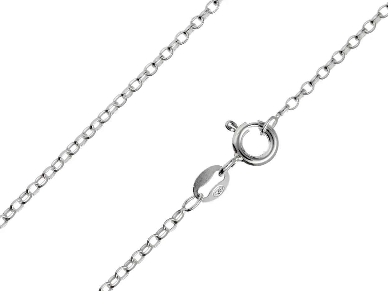 Sterling Silver 1.7mm Oval Belcher Chain 16"/40cm Unhallmarked 100% Recycled Silver