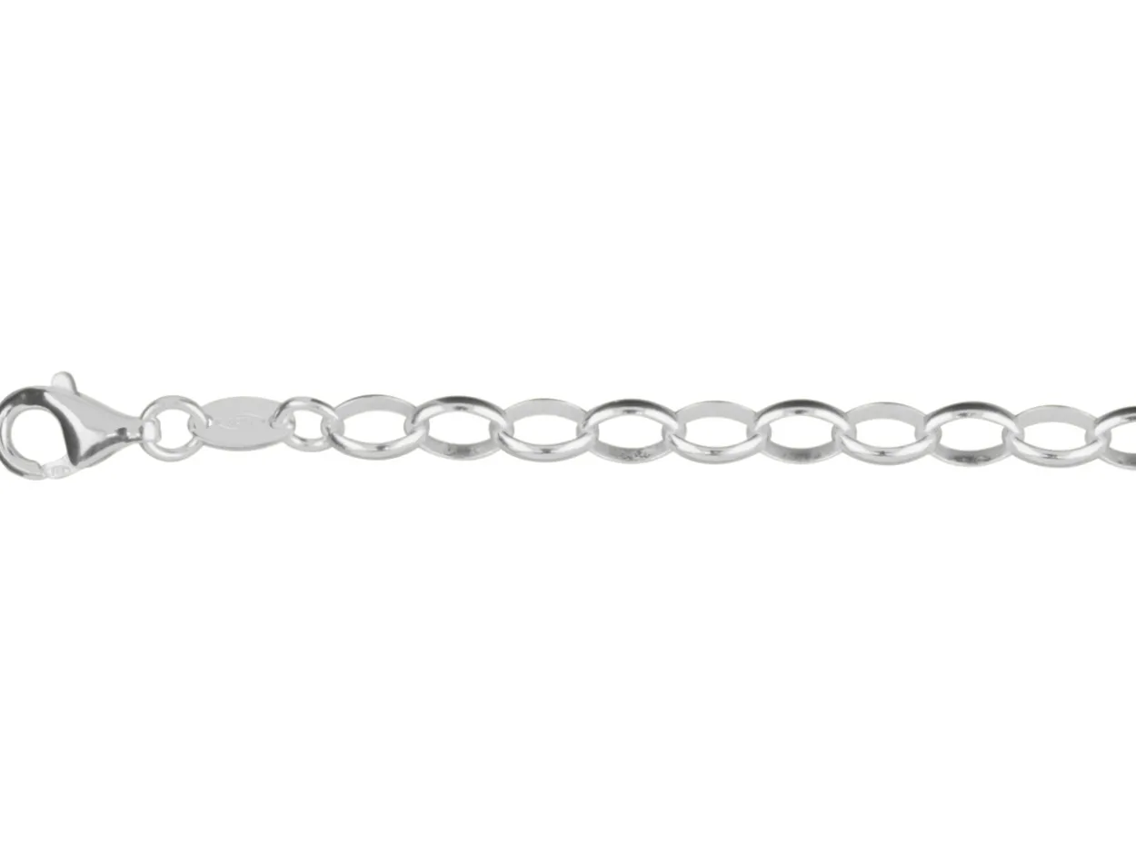 Sterling Silver 5.0mm Oval Belcher Bracelet 7.5"/19cm Unhallmarked 100% Recycled Silver