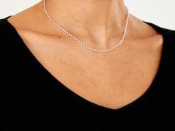 Sterling Silver 2.5mm Oval Belcher Chain 16