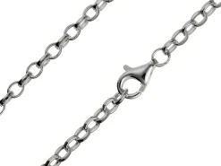 Sterling Silver 3.0mm Oval Belcher Chain 18"/45cm Hallmarked, 100% Recycled Silver