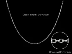 Sterling Silver 1.7mm Oval Belcher Chain 30