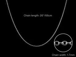 Sterling Silver 1.7mm Oval Belcher Chain 26