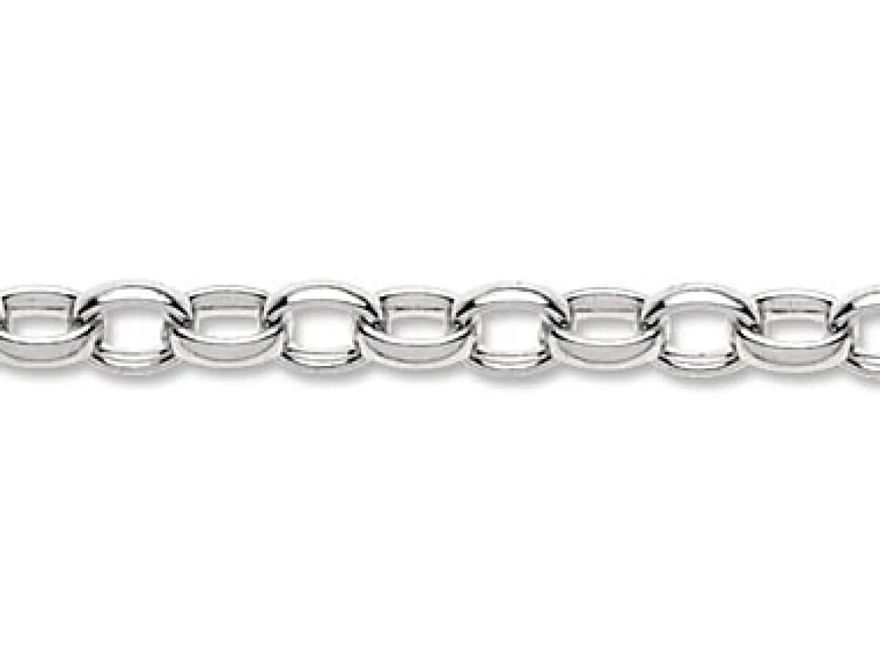 Sterling Silver 2.5mm Oval Belcher Chain Loose Unhallmarked 100% Recycled Silver