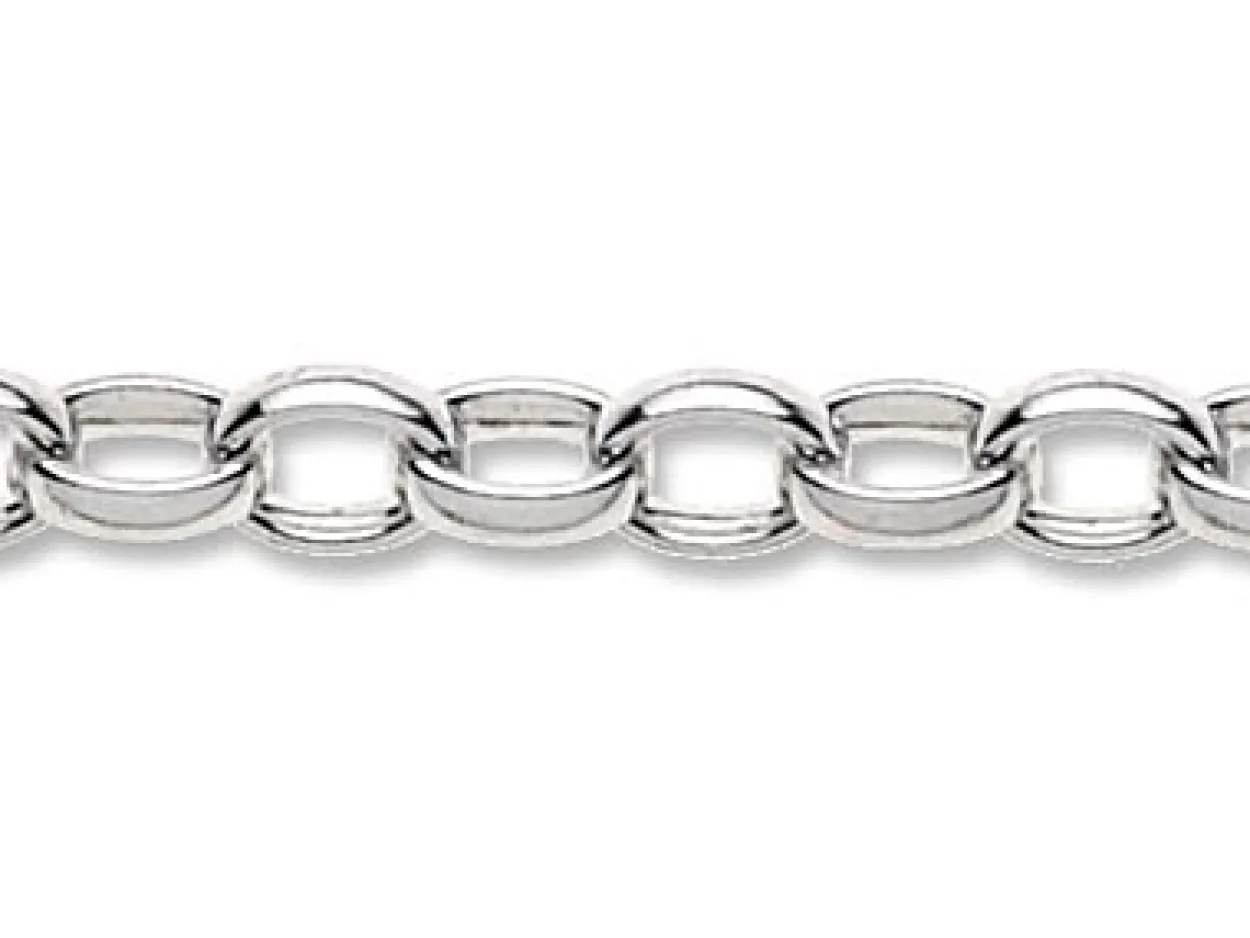 Sterling Silver 4.3mm Oval Belcher Chain Loose Unhallmarked 100% Recycled Silver