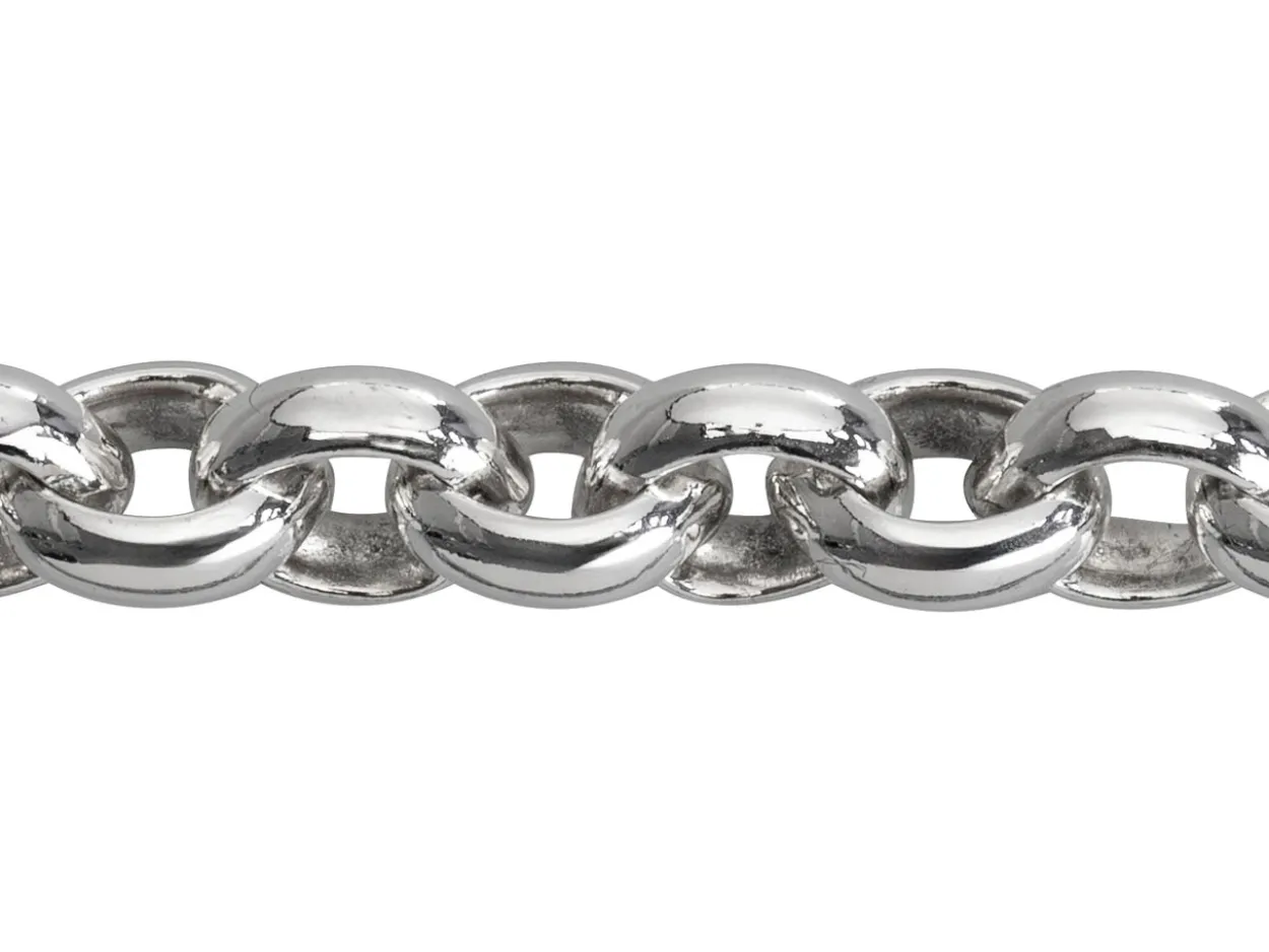 Sterling Silver 5.0mm Oval Belcher Chain Loose Unhallmarked 100% Recycled Silver