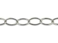 Sterling Silver 9.3mm Oval Navette Trace Chain Loose Unhallmarked 100% Recycled Silver