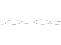 Sterling Silver 15.0mm Oval Navette Trace Chain Loose Unhallmarked