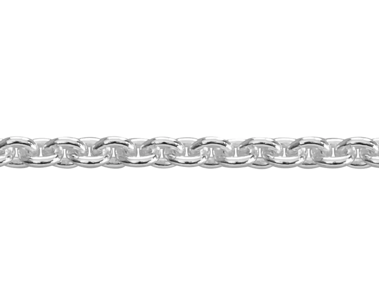 Sterling Silver 1.8mm Oval Tight Trace Chain Loose Unhallmarked 100% Recycled Silver