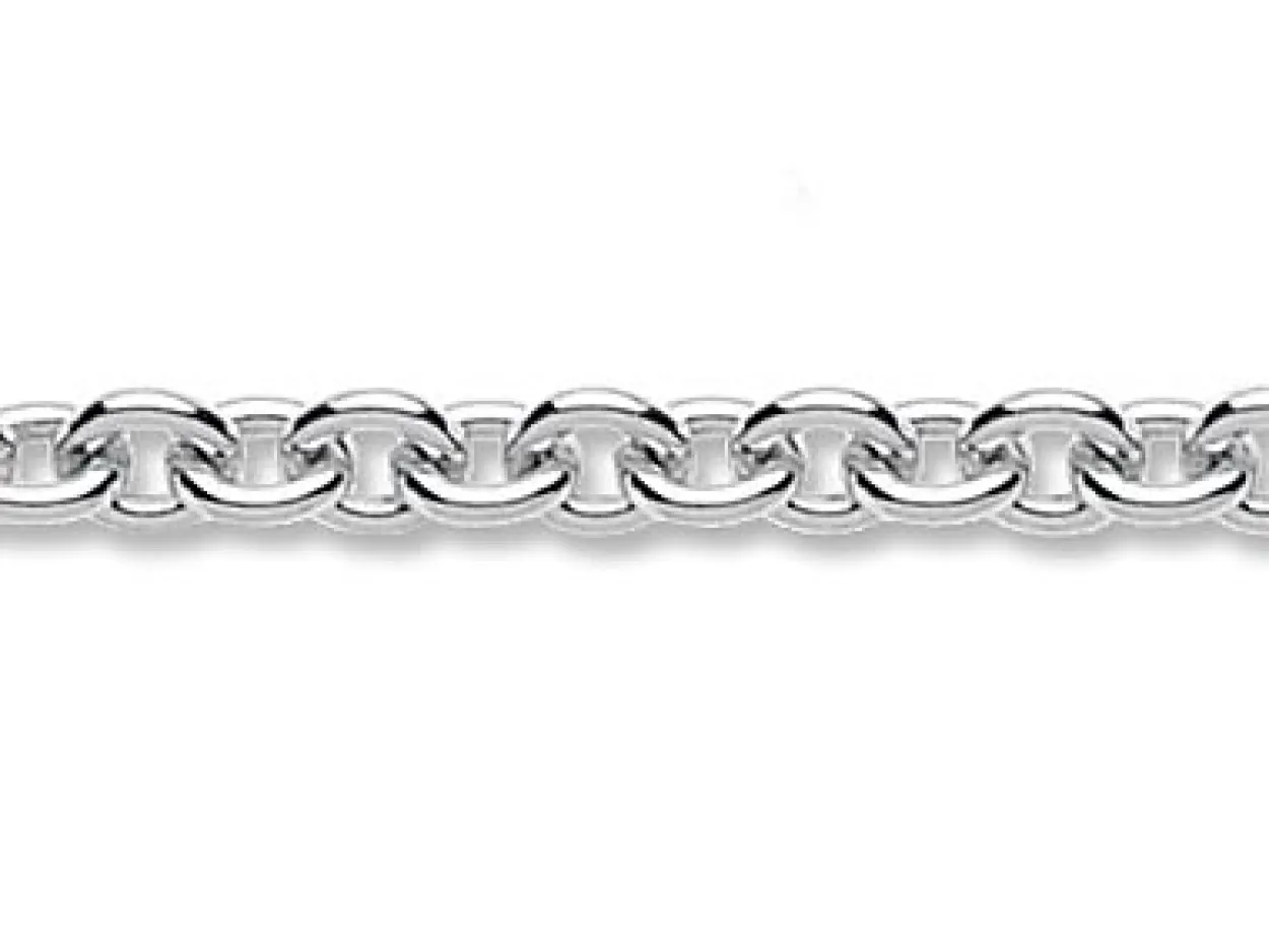 Sterling Silver 4.0mm Oval Trace Chain Loose Unhallmarked 100% Recycled Silver