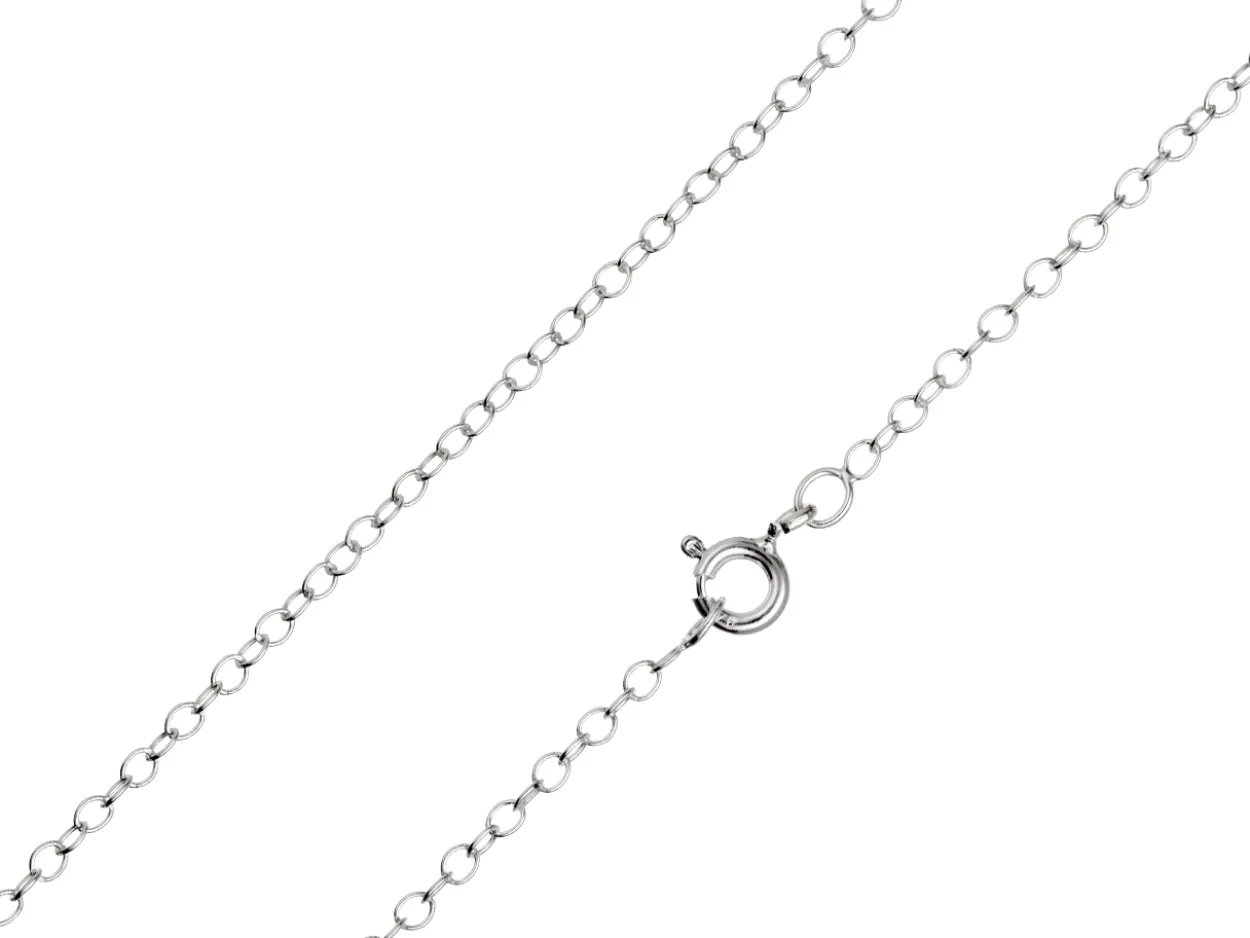 Sterling Silver 1.7mm Oval Trace Chain 18"/45cm Unhallmarked 100% Recycled Silver