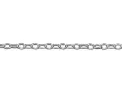Sterling Silver 1.3mm Oval Trace Chain 16
