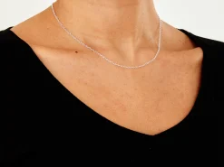 Sterling Silver 1.7mm Oval Trace Chain 16