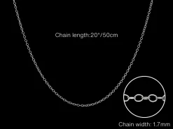 Sterling Silver 1.7mm Oval Trace Chain 20
