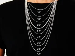 Sterling Silver 1.7mm Oval Trace Chain 20
