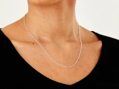 Sterling Silver 1.9mm Oval Trace Chain 18