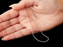 Sterling Silver 1.9mm Oval Trace Chain 16