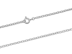 Sterling Silver 1.9mm Oval Trace Chain 18"/45cm Unhallmarked