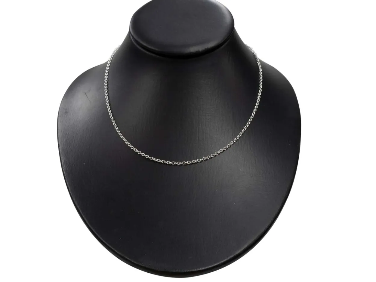 Sterling Silver 1.9mm Oval Trace Chain 18"/45cm Unhallmarked