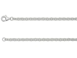 Sterling Silver 3.0mm Oval Trace Chain 20"/50cm Hallmarked, 100% Recycled Silver