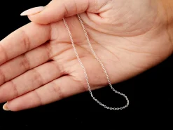 Sterling Silver 1.6mm Oval Trace Chain 20