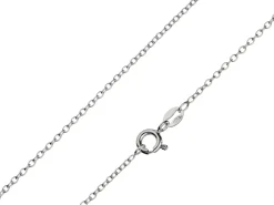 Sterling Silver 1.6mm Oval Trace Chain 16"/40cm Unhallmarked 100% Recycled Silver