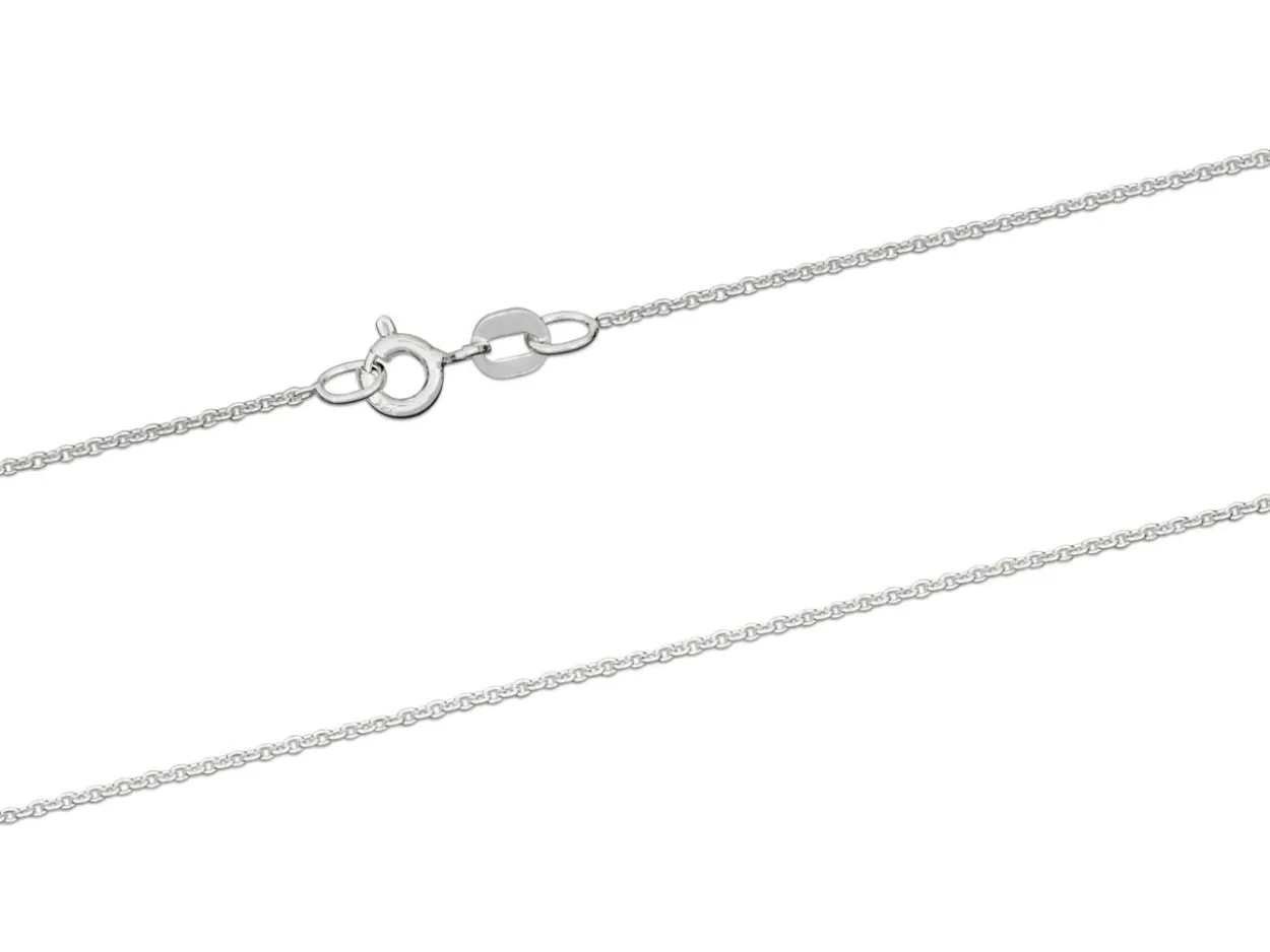 Sterling Silver 1.2mm Oval Trace Chain 16"/40cm Unhallmarked