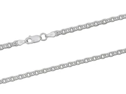 Sterling Silver 3.9mm Oval Trace Chain 18"/45cm Hallmarked, 100% Recycled Silver