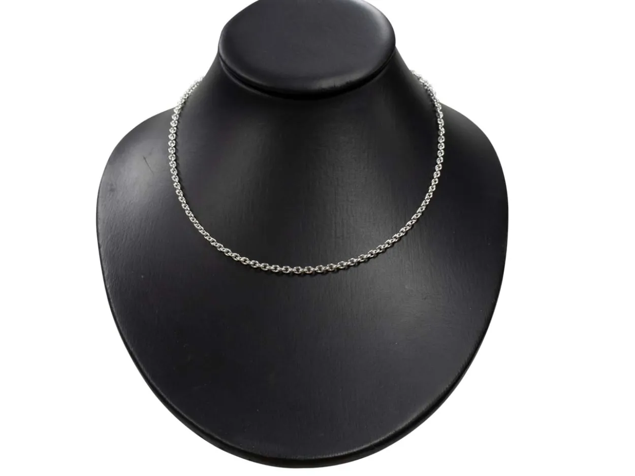 Sterling Silver 3.9mm Oval Trace Chain 18"/45cm Hallmarked, 100% Recycled Silver