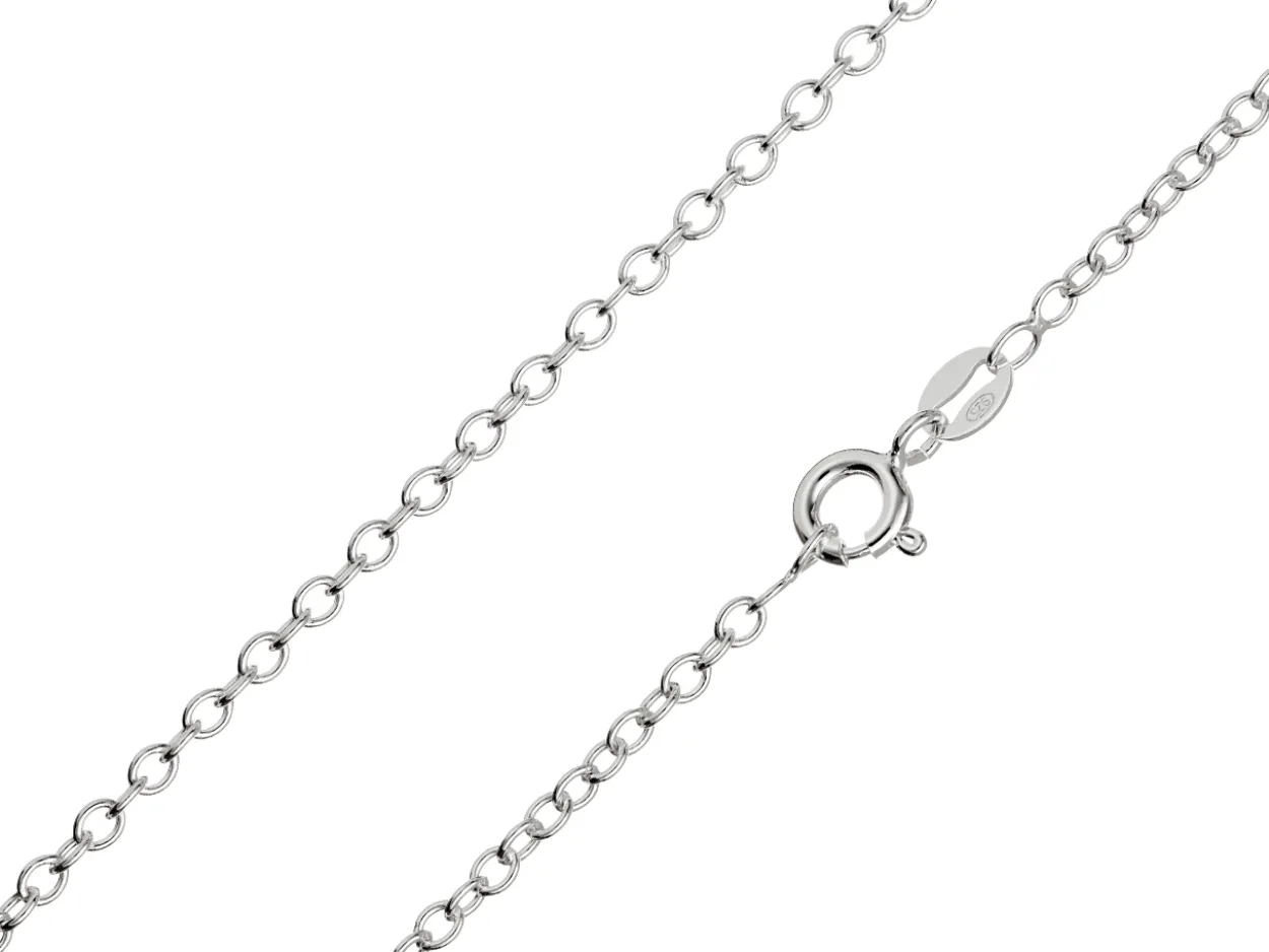 Sterling Silver 2.3mm Oval Trace Chain 30"/76cm Unhallmarked 100% Recycled Silver