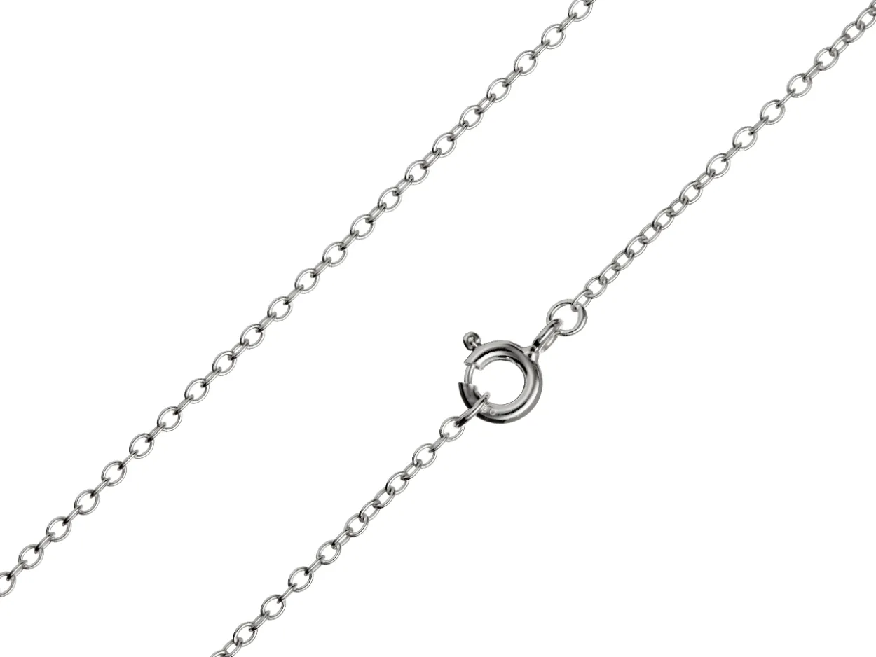 Sterling Silver 1.6mm Oval Trace Chain 28"/71cm Unhallmarked 100% Recycled Silver