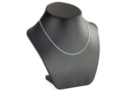 Sterling Silver 2.1mm Oval Trace Chain With Bead Station 18