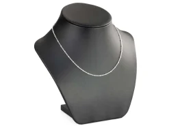 Sterling Silver 2.1mm Oval Trace Chain With Bead Station 16