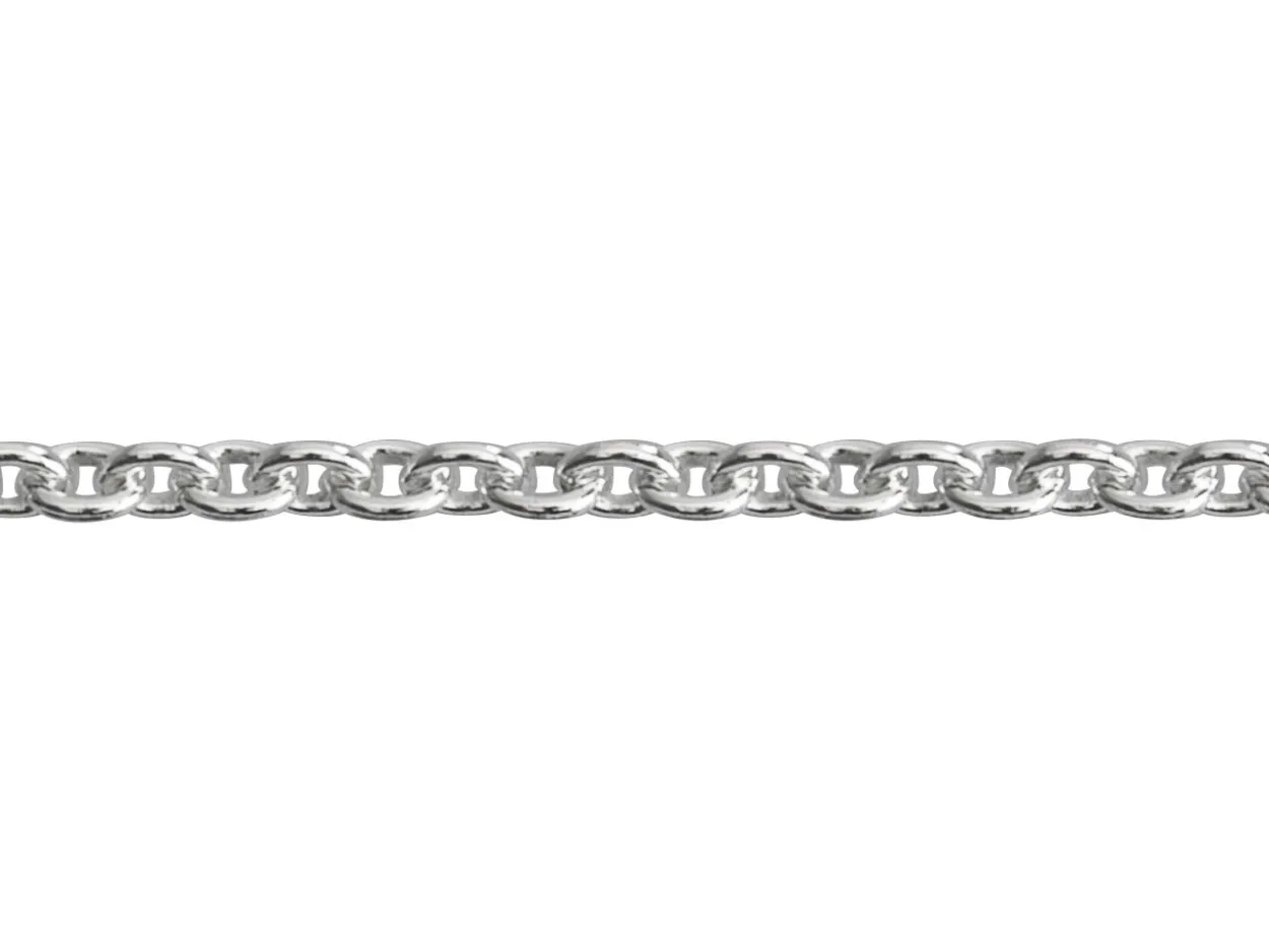 Sterling Silver 1.3mm Oval Trace Chain Loose Unhallmarked 100% Recycled Silver