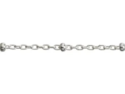 Sterling Silver 2.0mm Oval Trace Chain With Bead Station Loose Unhallmarked 100% Recycled Silver