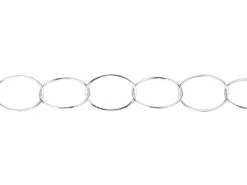 Sterling Silver 10.0mm Oval Trace Chain Loose Unhallmarked