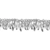 Sterling Silver 13.0mm Oval Trace Chain With Leaf Motif Loose Unhallmarked 100% Recycled Silver