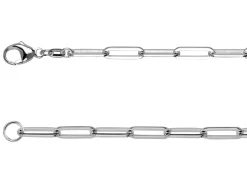 Sterling Silver 3.5mm Paperclip Trace Chain 18"/45cm Hallmarked, 100% Recycled Silver